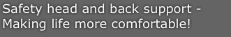 Safety head and back support